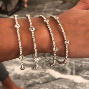 Jewelry - Faux rhinestone lightweight bangles Jewelry - Faux rhinestone lightweight bangles